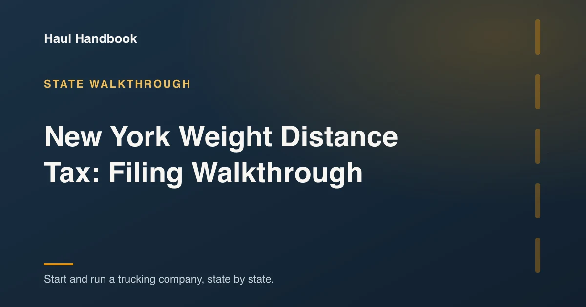 Cover illustration: New York Weight Distance Tax: Filing Walkthrough