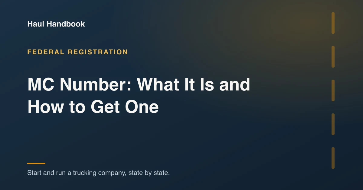 Cover image: the MC docket number for interstate operating authority