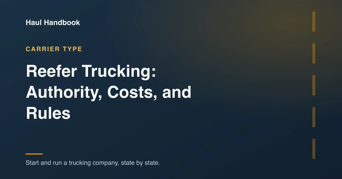 Cover image: refrigerated trucking authority and compliance hub