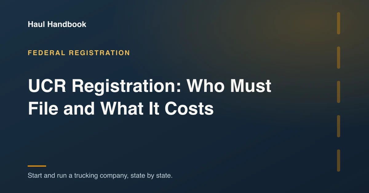 Cover image: Unified Carrier Registration annual filing