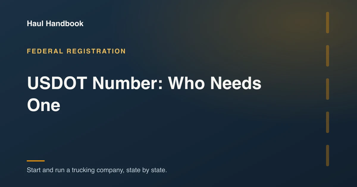 Cover image: the USDOT number safety identifier for motor carriers