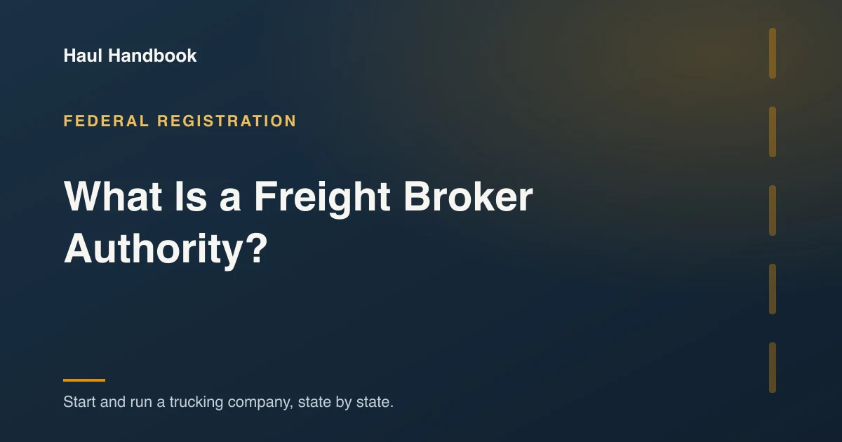 Cover image: freight broker authority and the BMC-84 bond